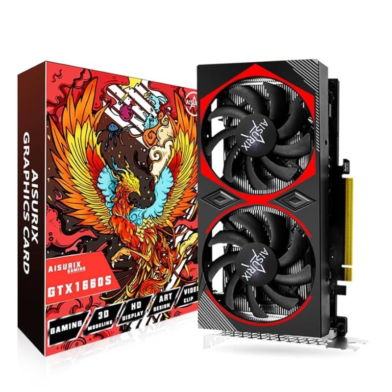AISURIX VGA Card GTX 1660 Super 6GB Graphics Card GDDR6 192BIT