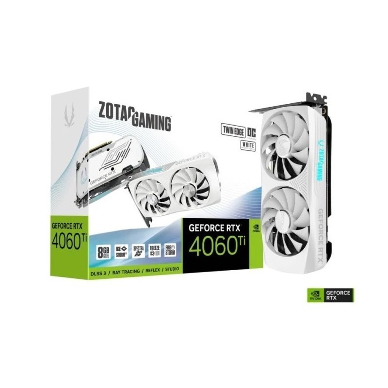 ZOTAC VGA GEFORCE RTX 4060 TI 8GB TWIN EDGE OC WHITE ED GDDR6 3Y